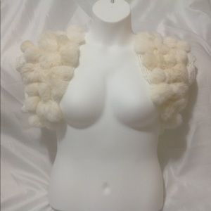Beautiful! Rabbit fur, crochet bolero, size M/L
